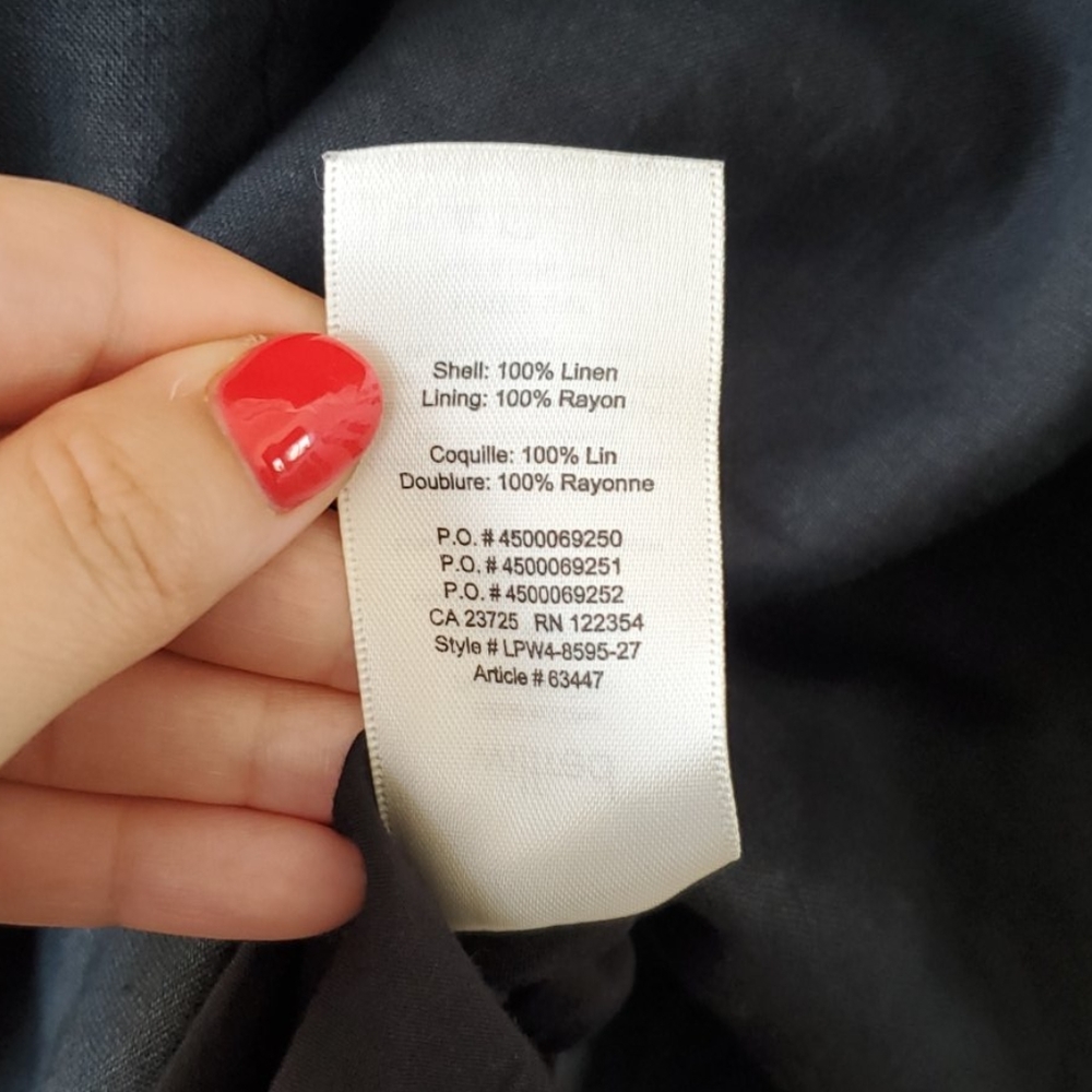 Wilfred Black Linen Button-Up Dress in Size 8 - Picture 11 of 11